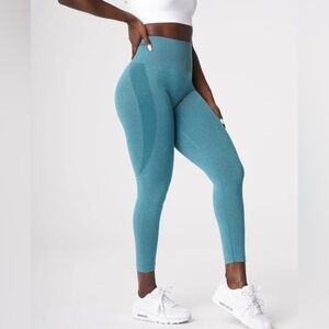 NVGTN Teal Ribbed Fabric